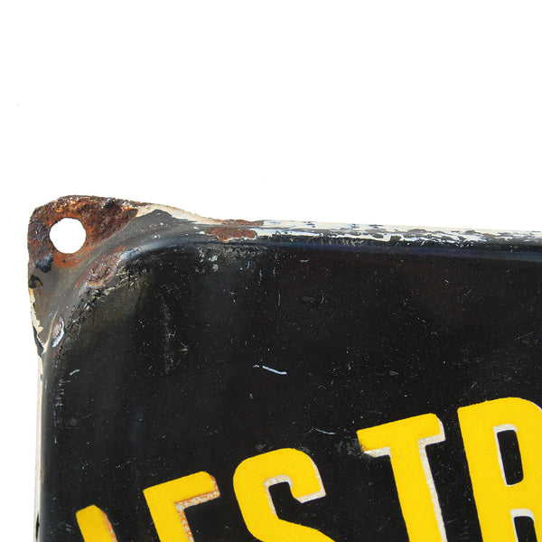 Ancienne plaque émaillée Les Travailleurs Français / Assurances sur la Vie / Émaillerie Alsacienne