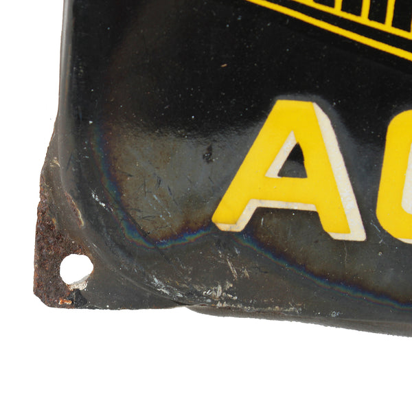 Ancienne plaque émaillée Les Travailleurs Français / Assurances sur la Vie / Émaillerie Alsacienne