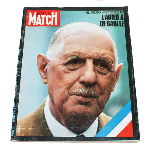 Magazine / revue Paris Match n° 1124 du 21/11/1970 L'adieu à De Gaulle