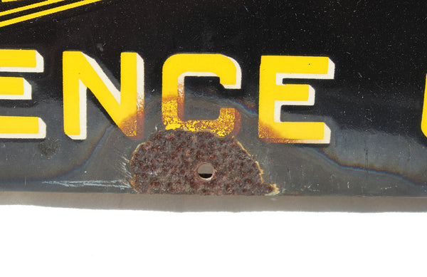 Ancienne plaque émaillée Les Travailleurs Français / Assurances sur la Vie / Émaillerie Alsacienne