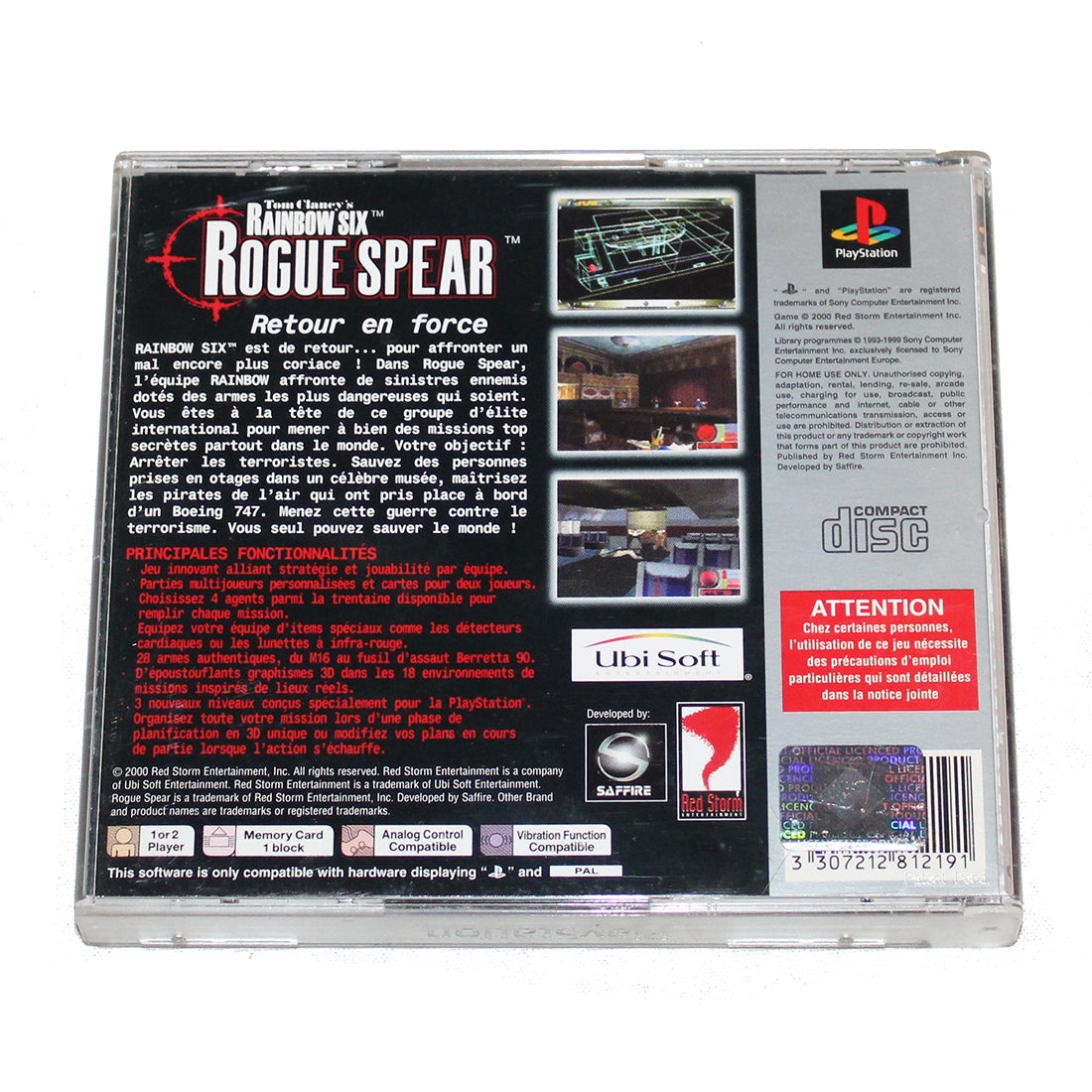 Tom Clancy's Rainbow Six: Rogue Spear - Sony PlayStation 1 - PAL - Complet