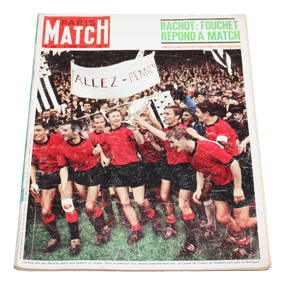 Magazine / revue Paris Match n° 843 du 05/06/1965 Stade Rennais Coupe de France