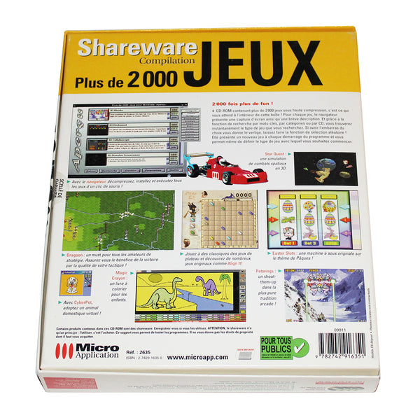 Jeu vidéo PC Big Box Shareware plus de 2000 jeux Micro Application ( 1999 )