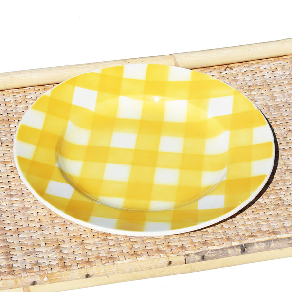 Ancien plat rond 27.5 cm en faïence de Digoin Sarreguemines modèle Écossais