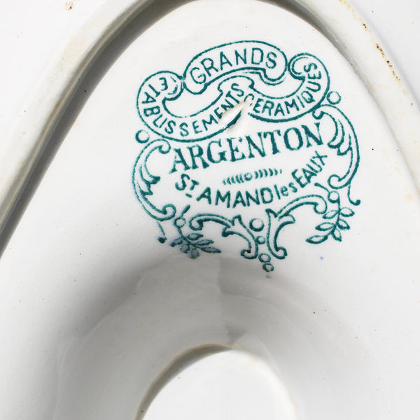 Ancienne saucière en faïence de St Amand les Eaux modèle Argenton