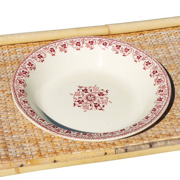 Ancien plat creux & rond 26.2 cm en faïence de HB & Cie / Choisy le Roi modèle Brienne