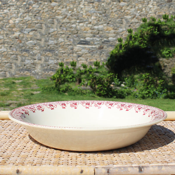 Ancien plat creux & rond 26.2 cm en faïence de HB & Cie / Choisy le Roi modèle Brienne