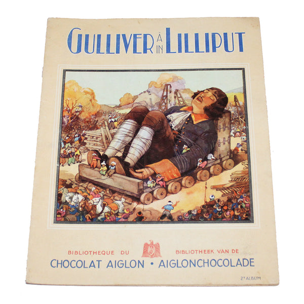 Ancien album publicitaire complet Chocolat Aiglon Gulliver à Lilliput 2ème album