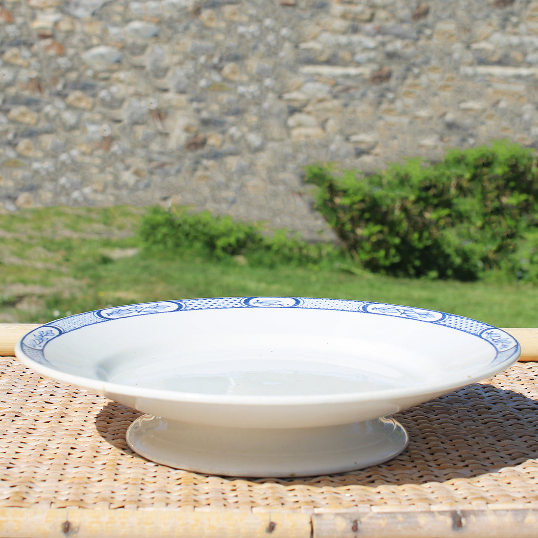 Ancienne assiette montée en faïence / K & G Lunéville modèle Livry