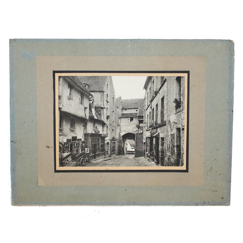 Ancienne photo 23.2 x 16.8 / Falaise - rue des Cordeliers / support carton