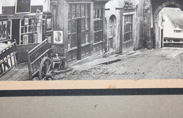 Ancienne photo 23.2 x 16.8 / Falaise - rue des Cordeliers / support carton