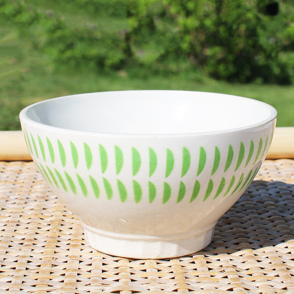 Ancien bol en faïence de Badonviller à motifs géométriques