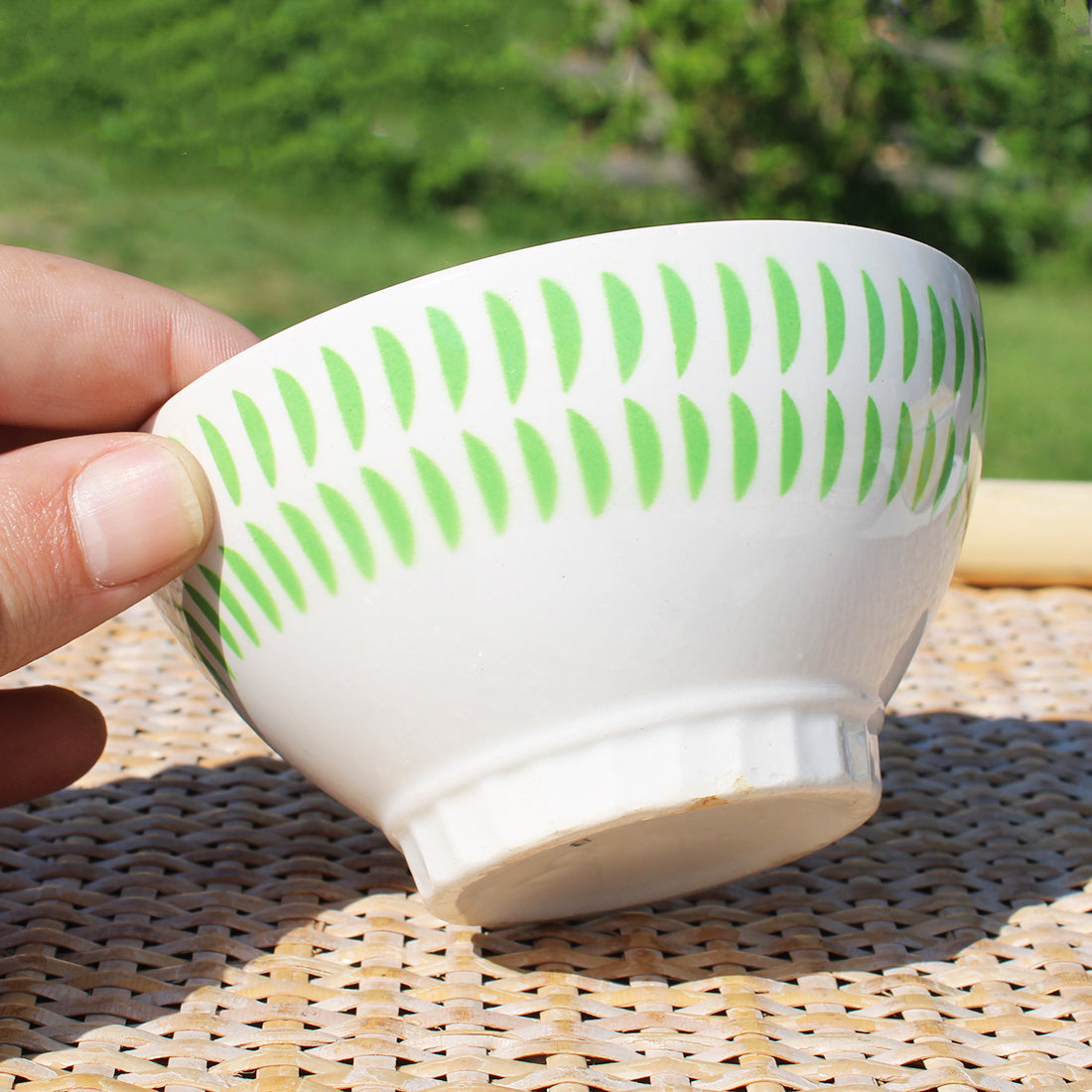 Ancien bol en faïence de Badonviller à motifs géométriques