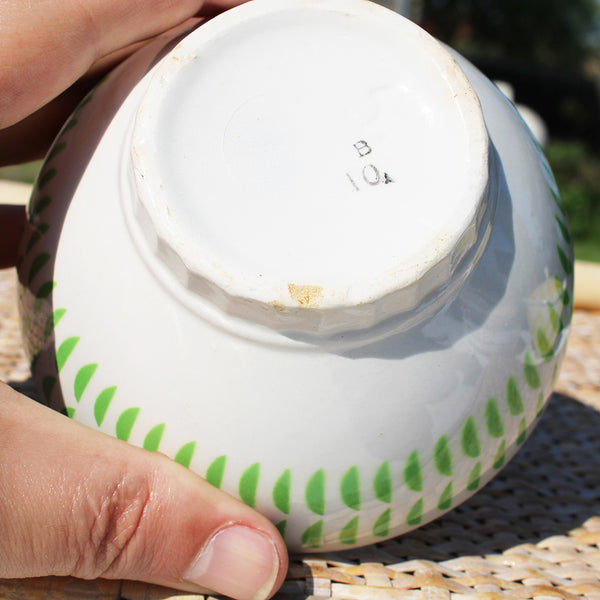 Ancien bol en faïence de Badonviller à motifs géométriques