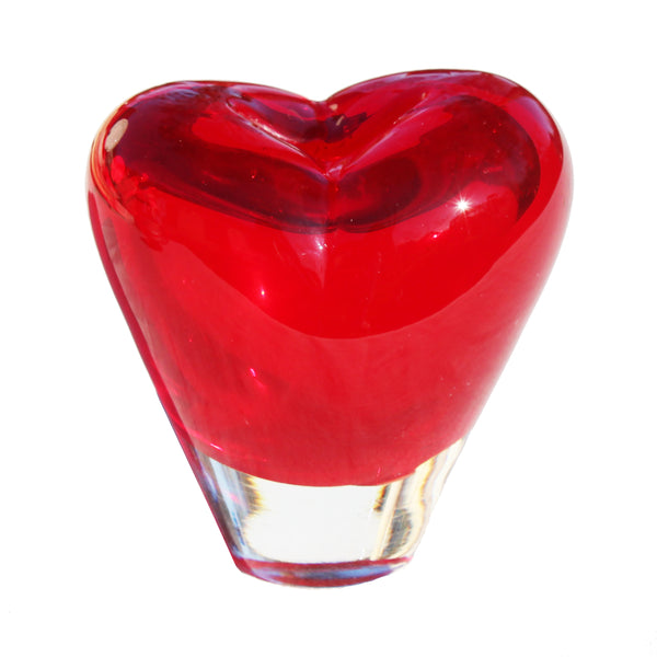 Vase en verre de Murano vintage rouge – Salviati – Maria Christine Hamel – Années 1990 – 10 cm