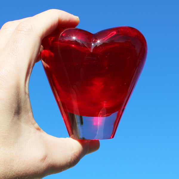 Vase en verre de Murano vintage rouge – Salviati – Maria Christine Hamel – Années 1990 – 10 cm