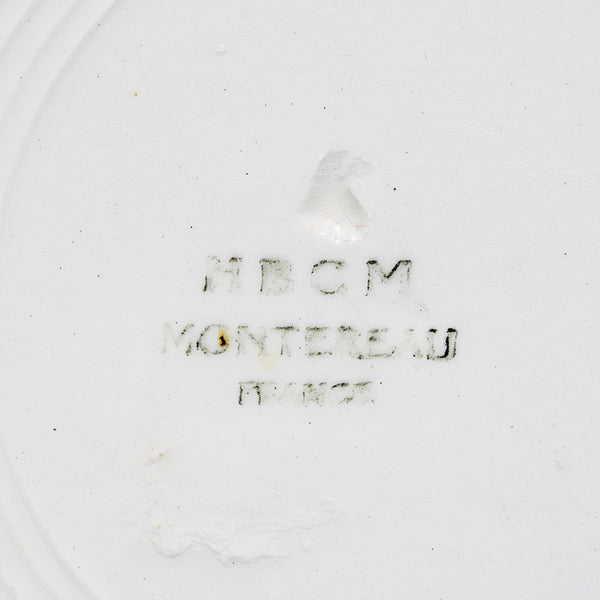 Ensemble de 6 assiettes creuses épaisses Creil et Montereau HBCM coloris blanc