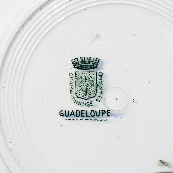 Ensemble de 4 assiettes plates Terre de Fer Saint Amand modèle Guadeloupe