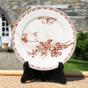 Ancienne assiette à dessert 21 cm en faïence de U & C Sarreguemines modèle Carmen