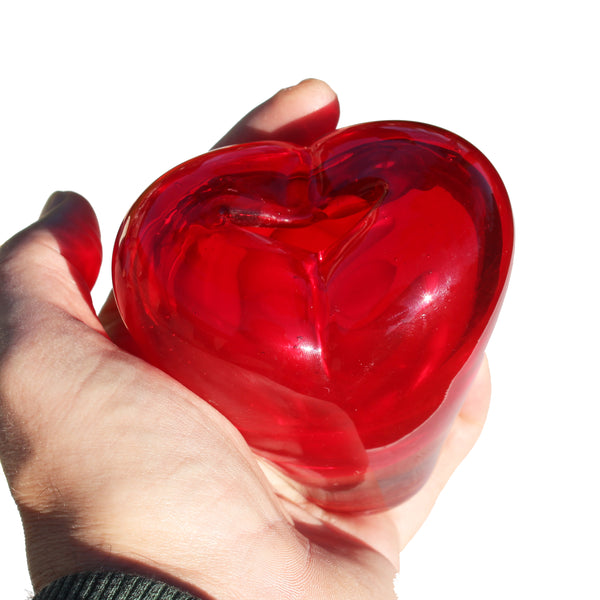 Vase en verre de Murano vintage rouge – Salviati – Maria Christine Hamel – Années 1990 – 10 cm