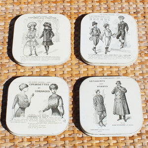 Ensemble de 8 sous verres / bocks vintage " Aux Galeries Lafayette "