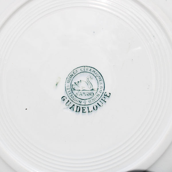 Ensemble de 6 assiettes creuses Terre de Fer Saint Amand modèle Guadeloupe