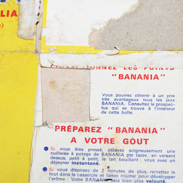 Ancienne boîte publicitaire Banania 1 kg en carton / à remonter / années 1960