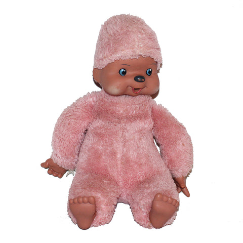 Peluche vintage Tiemi 36 cm / coloris rose / no Kiki Monchichi