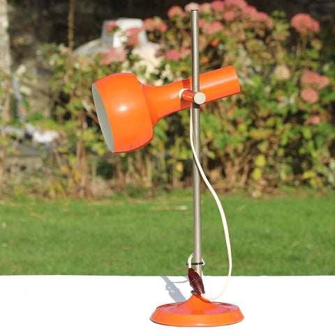 Lampe de table vintage space age Swiss Lamps International coloris orange