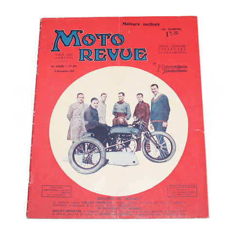 Magazine / revue Moto Revue 8 novembre 1930 n° 400