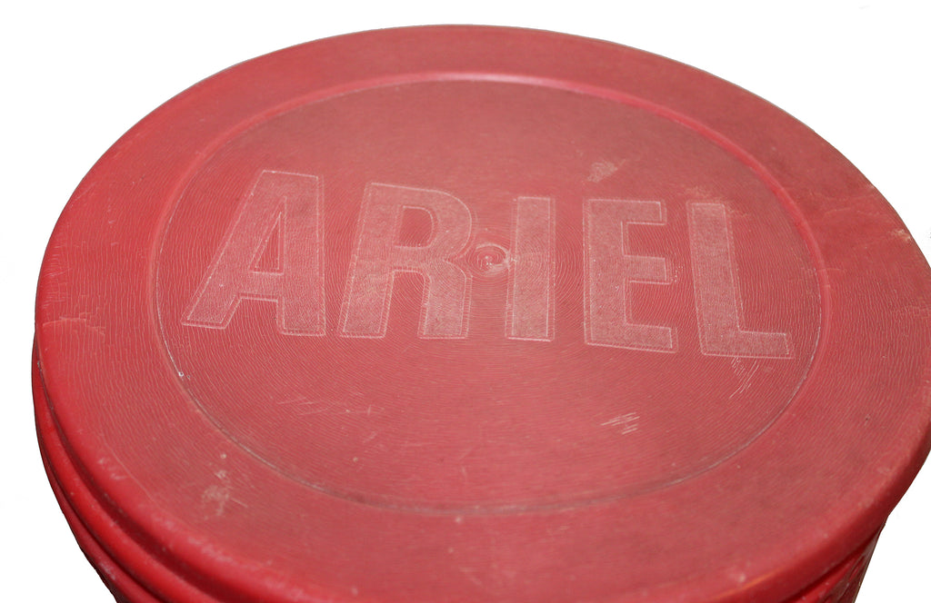 Ancien bocal publicitaire vintage Ariel bleu type bocal d Ancien bocal publicitaire vintage Ariel bleu type bocal d