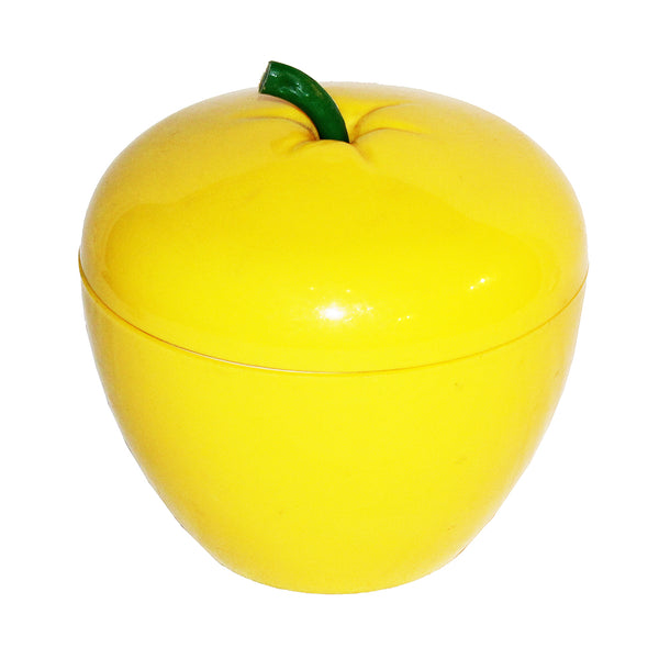 Seau à glaçons vintage pomme plastique jaune