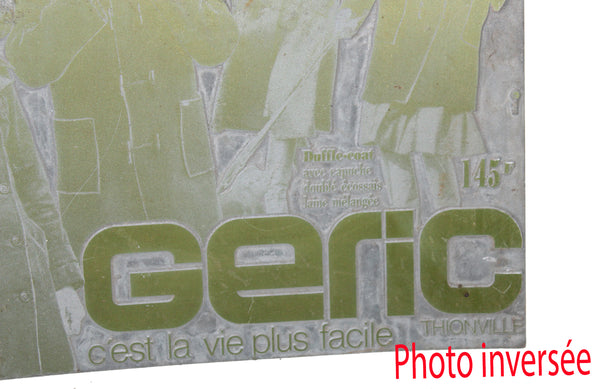 Matrice d'impression vintage prospectus publicitaire Hypermarché Geric à Thionville