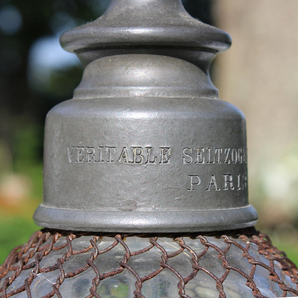 Ancien siphon de bistrot véritable Seltzogène D. Fèvre Paris XIXème siècle