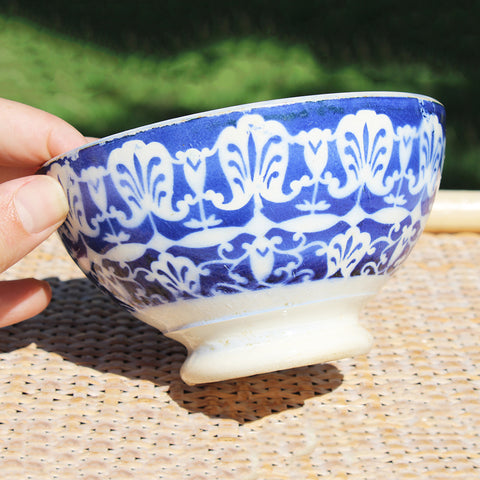Ancien bol en faïence / motifs bleus / Digoin ? Creil ?