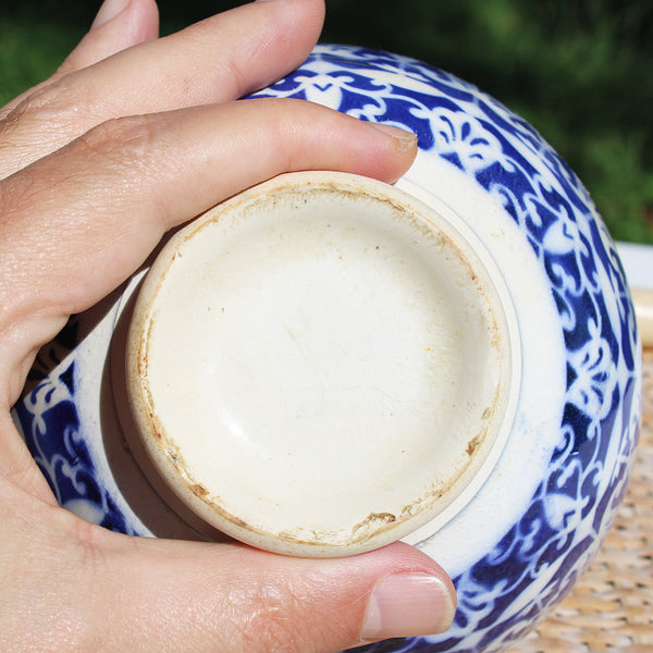 Ancien bol en faïence / motifs bleus / Digoin ? Creil ?