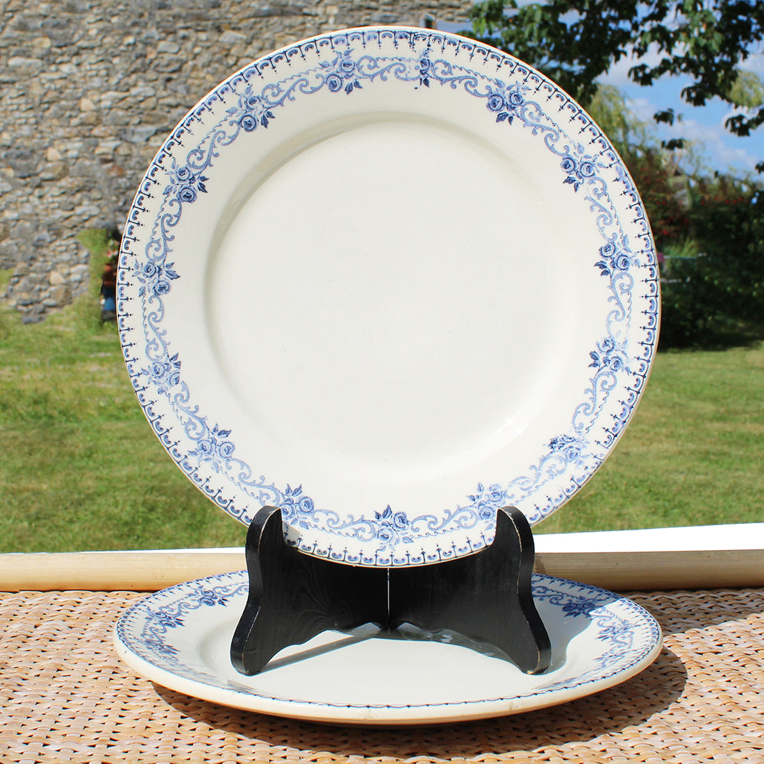 Assiette Ancienne Choisy Le Roi Chasse à L'éléphant – Faïence 1900, Belle Patine