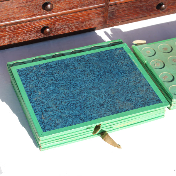 Grande layette d’horloger ancienne en chêne 64 cm – meuble d’atelier / de métier - 6 tiroirs