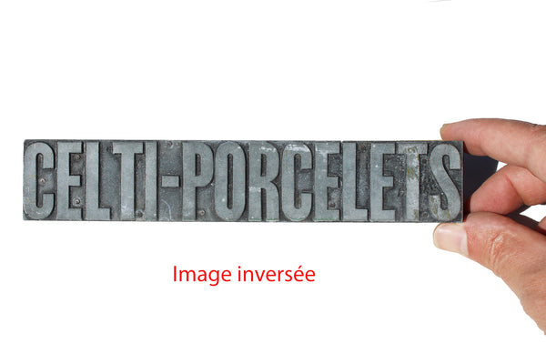 Ancienne matrice d'impression / tampon Celti-Porcelets / Agriculture