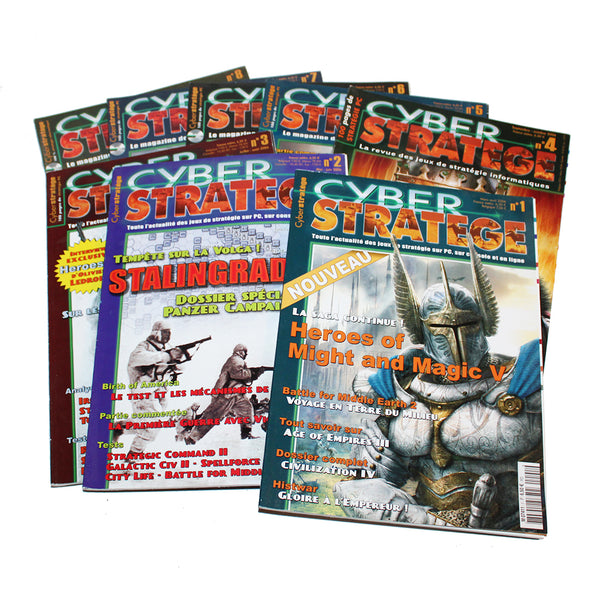 Ensemble / lot de 8 magazines 1 à 8 / revues Cyberstratège série 2 ( 2006 / 2007 )