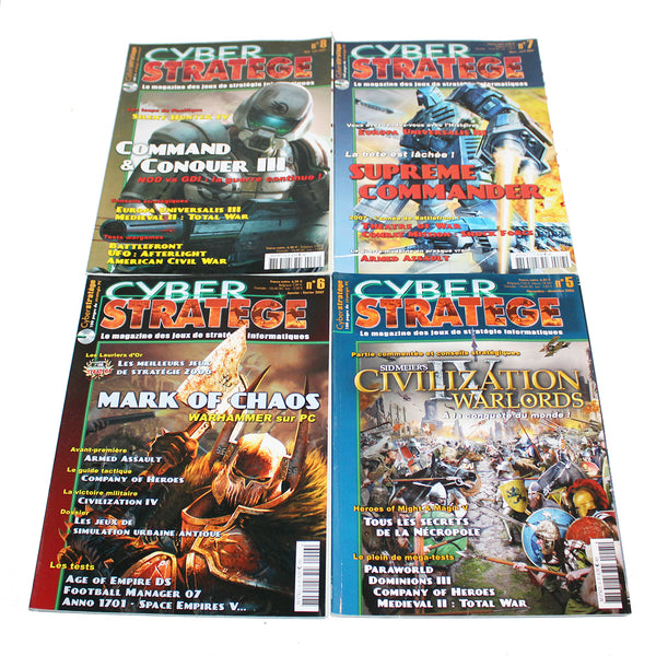 Ensemble / lot de 8 magazines 1 à 8 / revues Cyberstratège série 2 ( 2006 / 2007 )