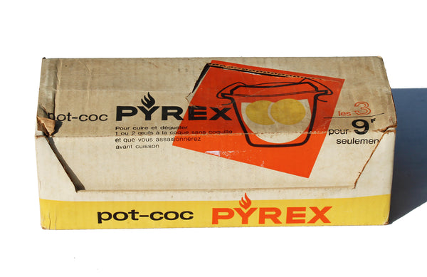 Boîte de 3 pot-coc Pyrex vintage milieu des années 1960