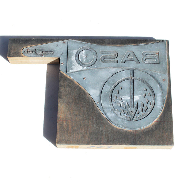 Ancienne matrice d'impression / tampon indication côté BAS ↓