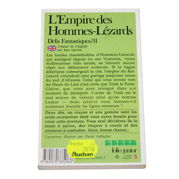 Livre LDVELH - Défis Fantastiques - L'Empire des Hommes-Lézards