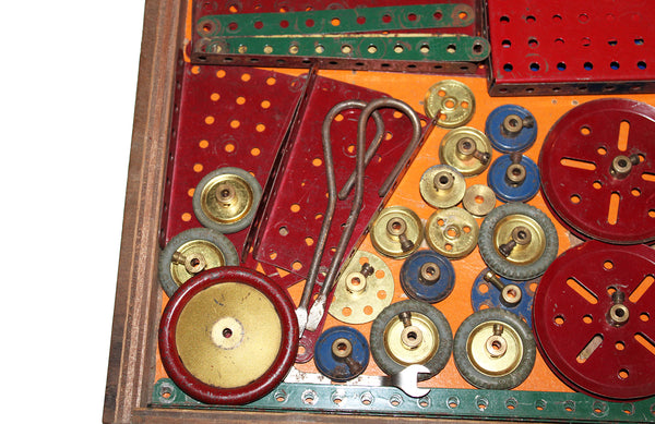 Ancienne grande boîte / coffret en bois Meccano outfit n° 1 ca. 1920