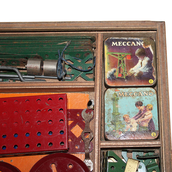 Ancienne grande boîte / coffret en bois Meccano outfit n° 1 ca. 1920