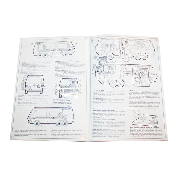 Jouet vintage notice originale Big Jim Agent Secret / Adventure Mobile / Supercar / Camper Base Mobile ( 1982 )