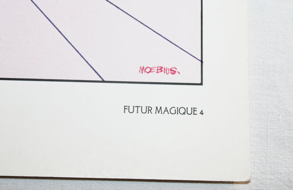 Offset Moebius Futur Magique / planche n° 4 / Jean Giraud Gentiane 1983