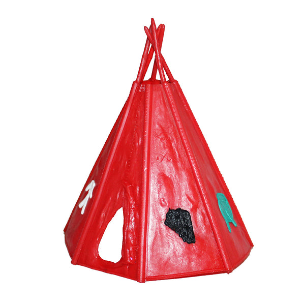 Timpo Toys tente indienne tipi rouge ( petite casse )