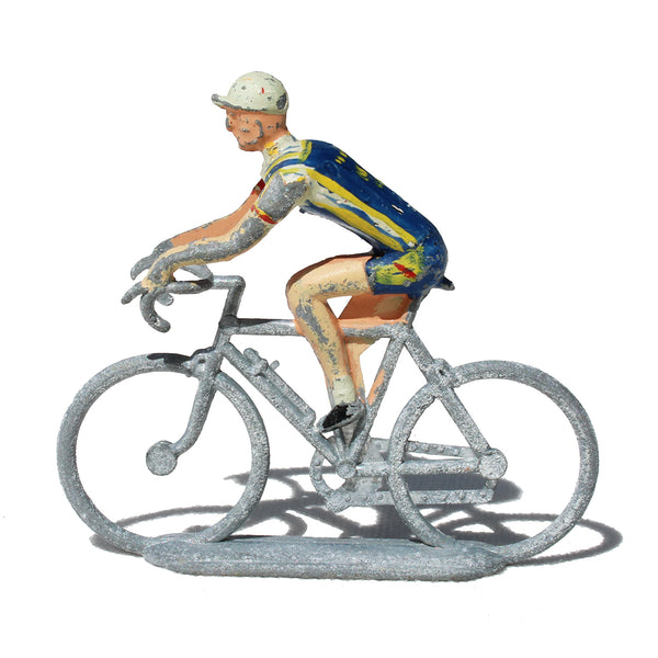 Figurine coureur cycliste Salza / Tour de France / maillot bleu / no Aludo Roger Quiralu